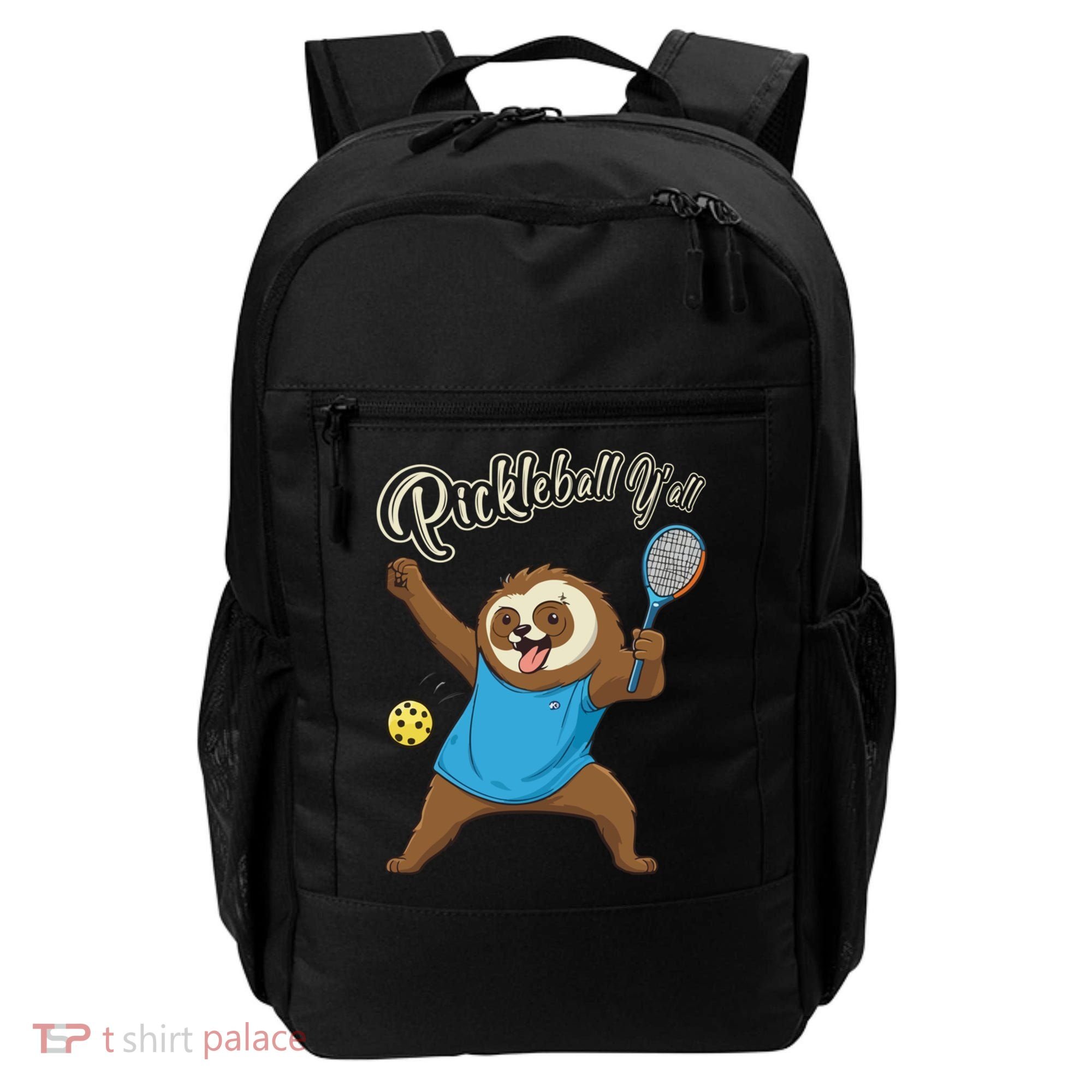 Funny Sloth Mode Pickleball Player Gift Backpack