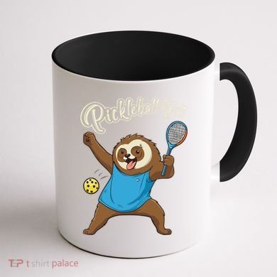 Funny Sloth Mode Pickleball Player Gift Coffee Mug back