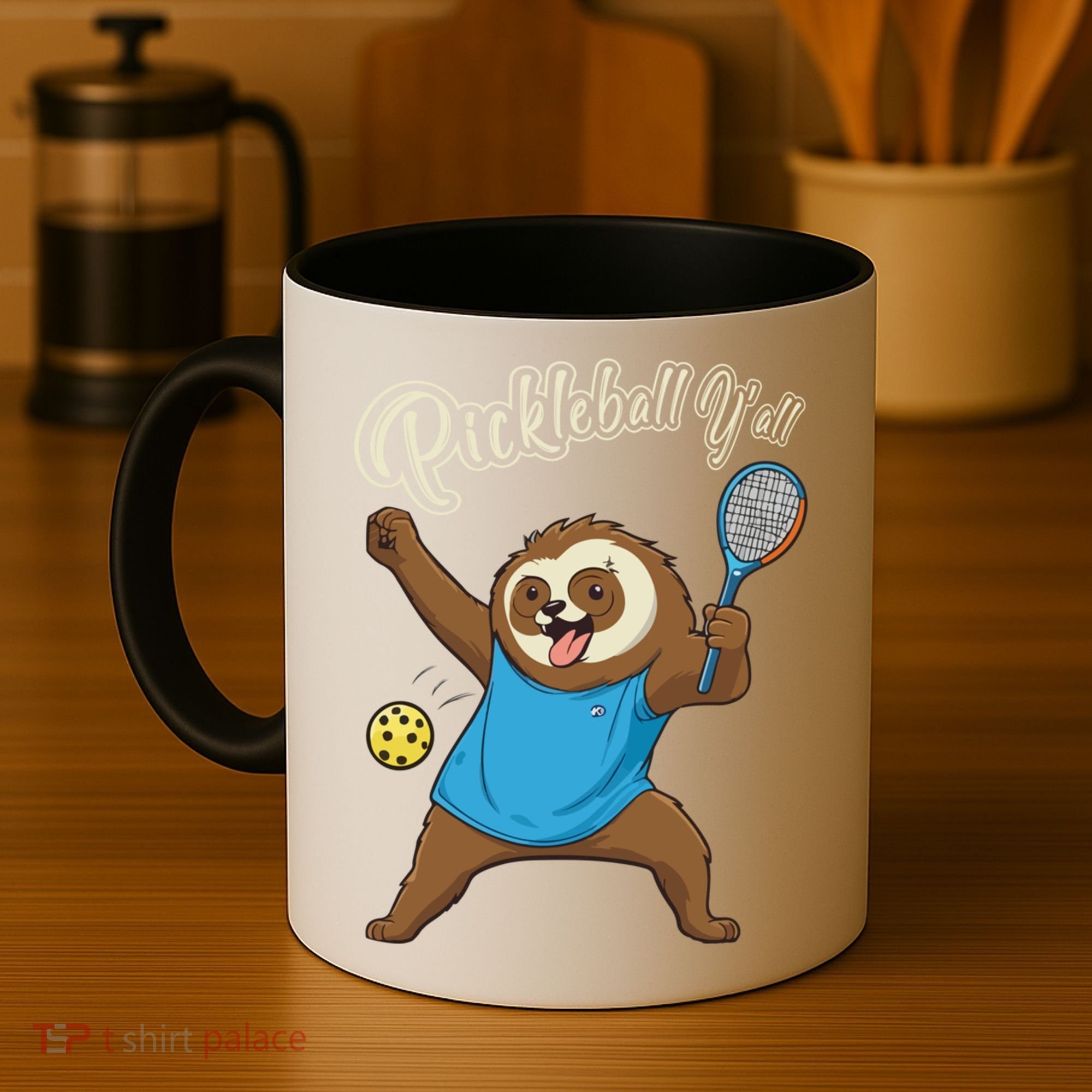 Funny Sloth Mode Pickleball Player Gift Coffee Mug