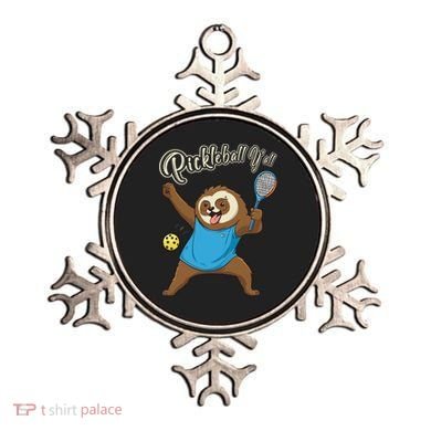 Funny Sloth Mode Pickleball Player Gift Ornament
