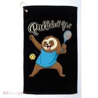 Funny Sloth Mode Pickleball Player Gift Golf Towel thumb 0