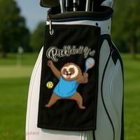Funny Sloth Mode Pickleball Player Gift Golf Towel thumb 2