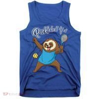 Funny Sloth Mode Pickleball Player Gift Tank Top thumb 0