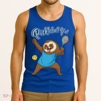 Funny Sloth Mode Pickleball Player Gift Tank Top thumb 3