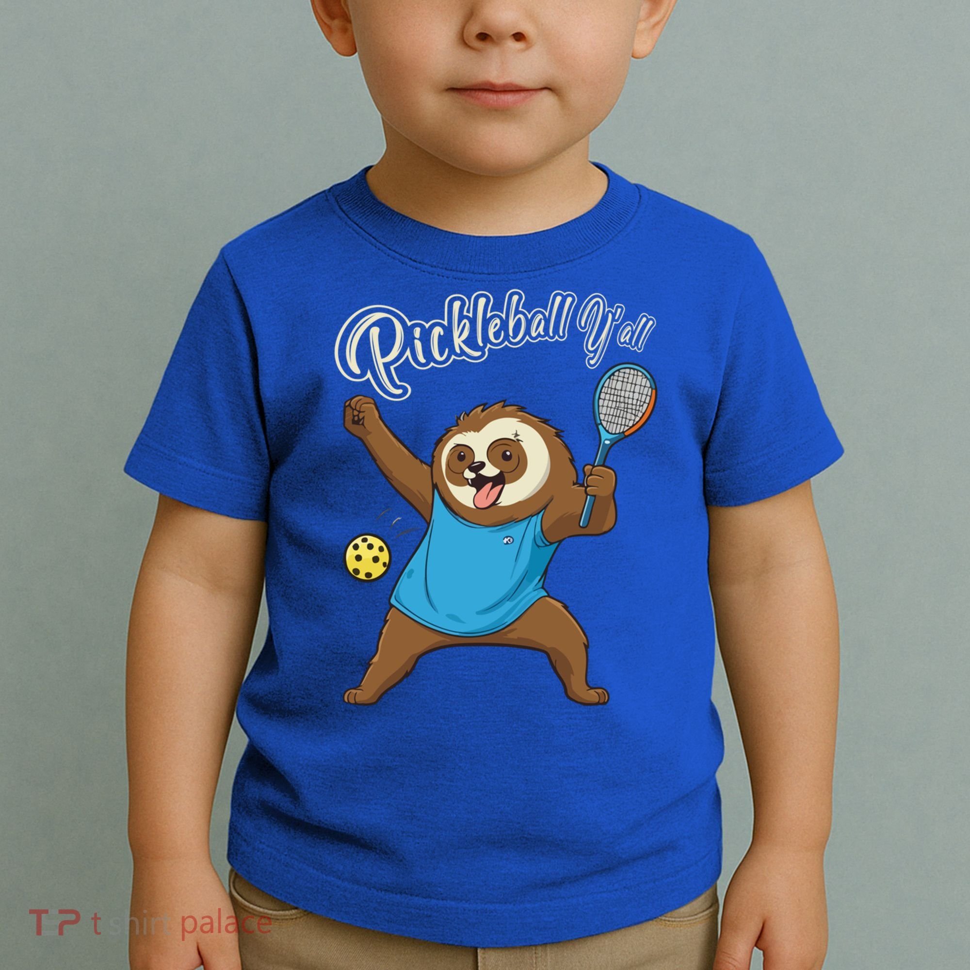 Funny Sloth Mode Pickleball Player Gift Toddler T-Shirt