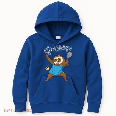Funny Sloth Mode Pickleball Player Gift Kids Hoodie