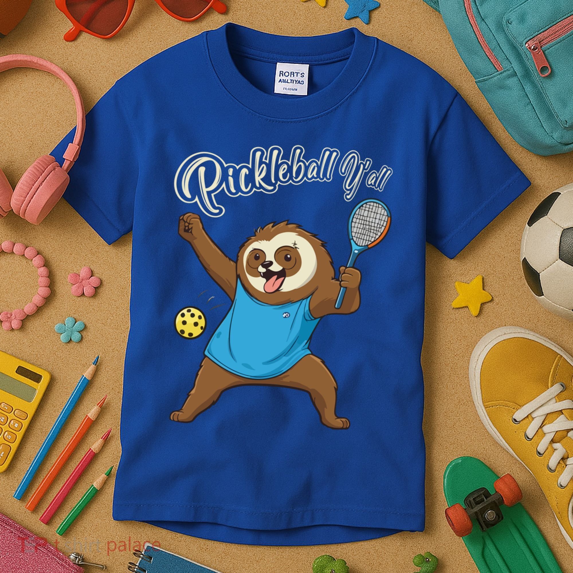 Funny Sloth Mode Pickleball Player Gift Kids T-Shirt