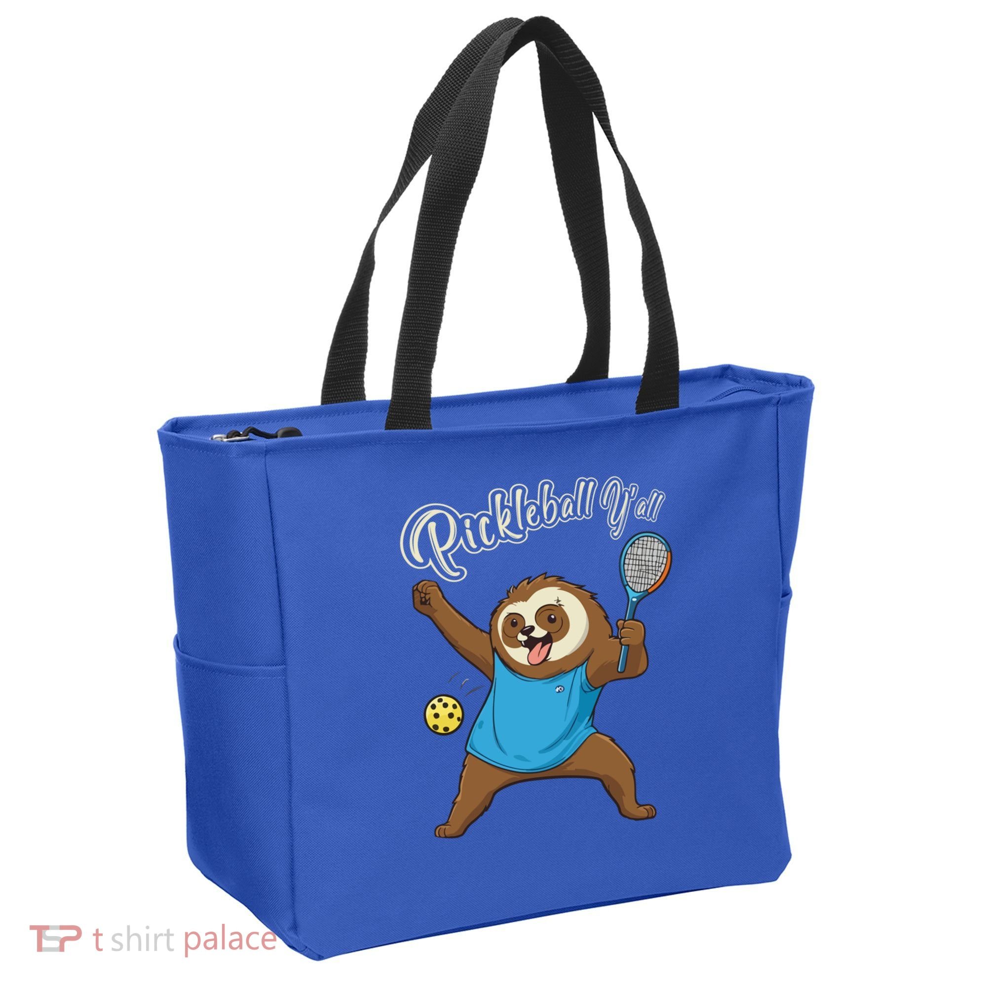 Funny Sloth Mode Pickleball Player Gift Tote Bag