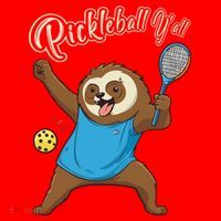 Funny Sloth Mode Pickleball Player Gift Santa Hat thumb 1