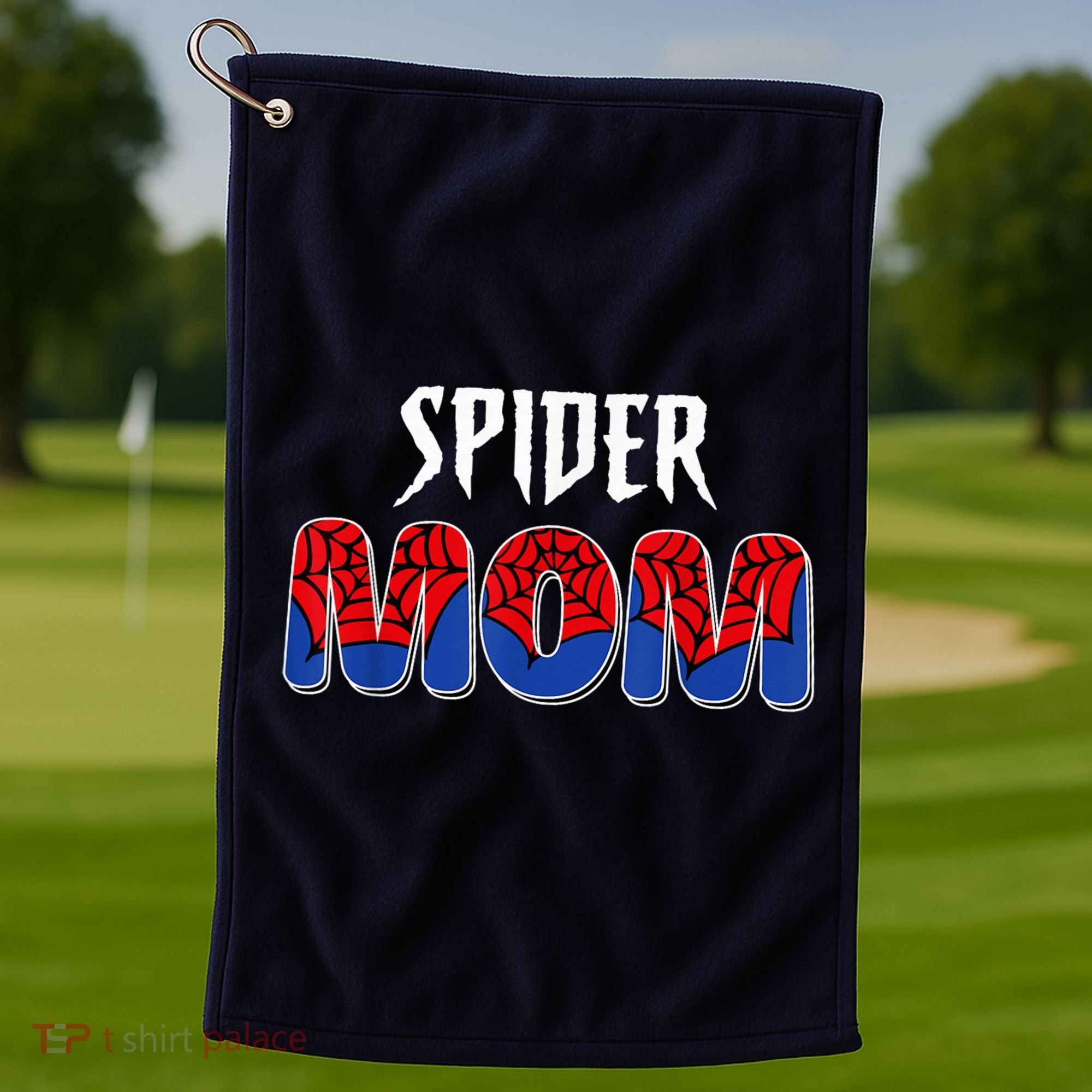 Funny Spider Mom For W.O.M.E.N. .G.I.R.L.S Love Funny Spider Mom Golf Towel