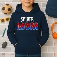Funny Spider Mom For W.O.M.E.N. .G.I.R.L.S Love Funny Spider Mom Kids Hoodie thumb 2