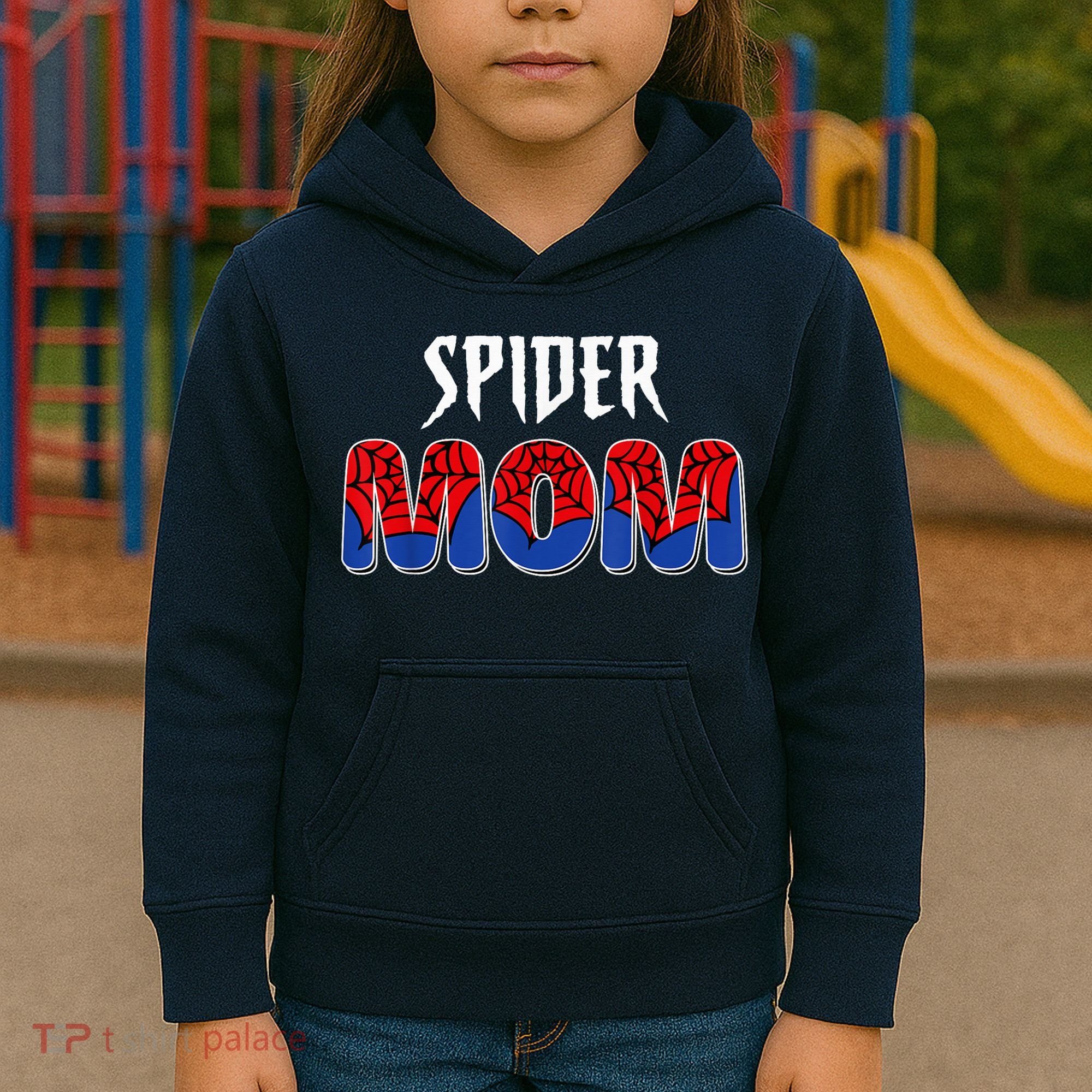 Funny Spider Mom For W.O.M.E.N. .G.I.R.L.S Love Funny Spider Mom Kids Hoodie