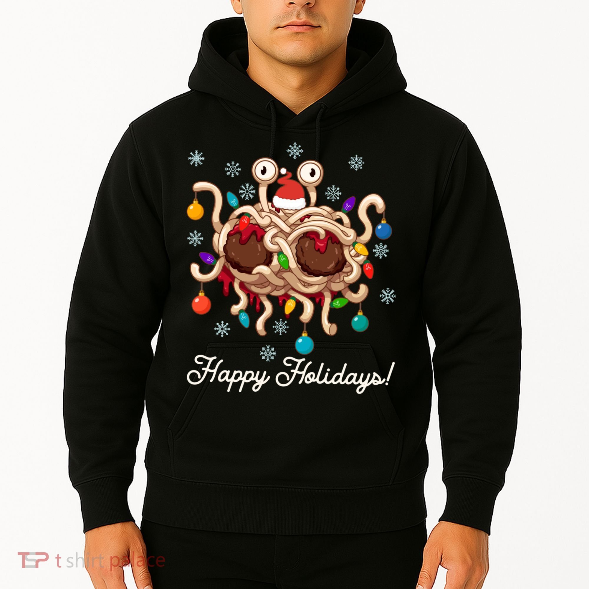Flying Spaghetti Monster Fsm Christmas Happy Holidays Hoodie