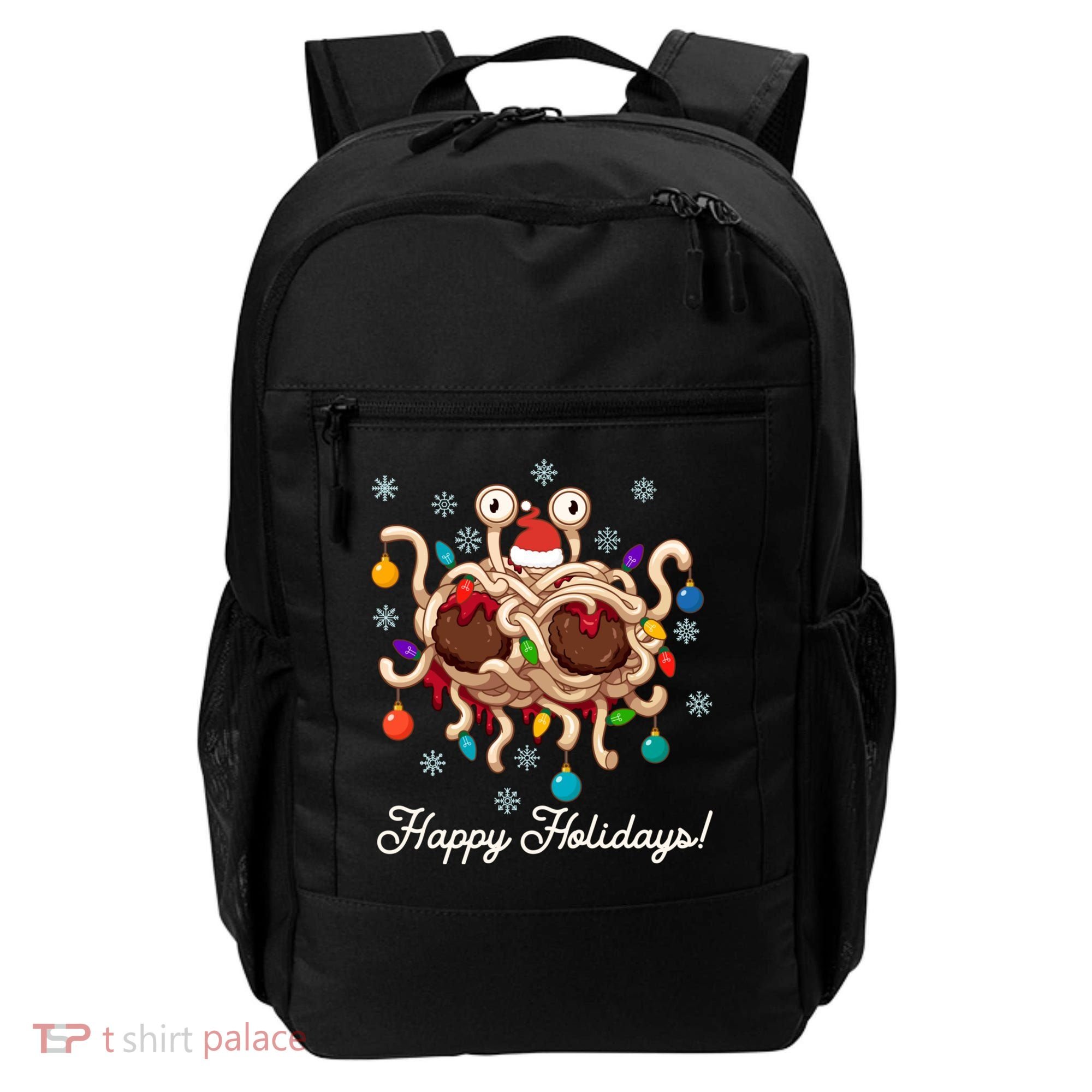 Flying Spaghetti Monster Fsm Christmas Happy Holidays Backpack