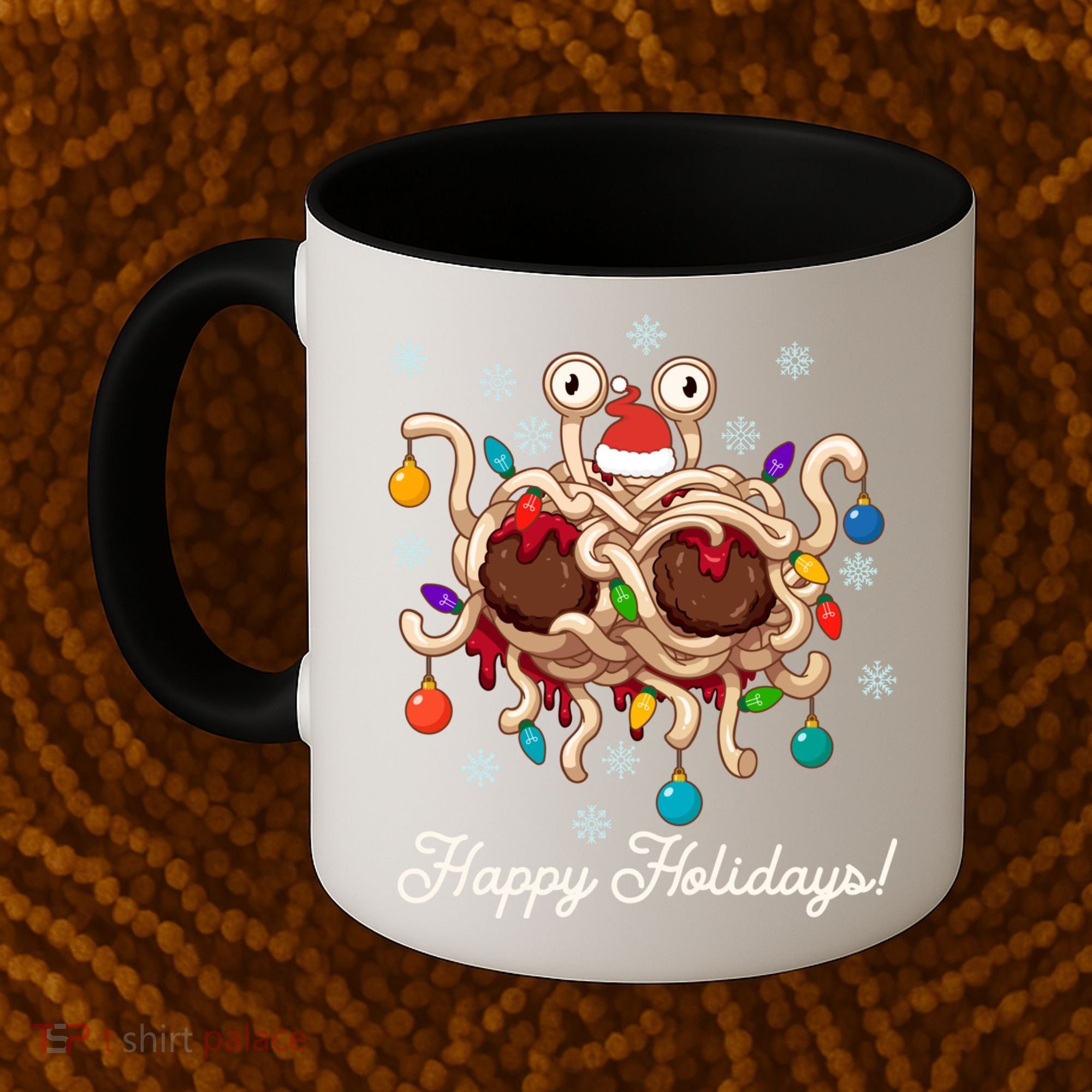 Flying Spaghetti Monster Fsm Christmas Happy Holidays Coffee Mug
