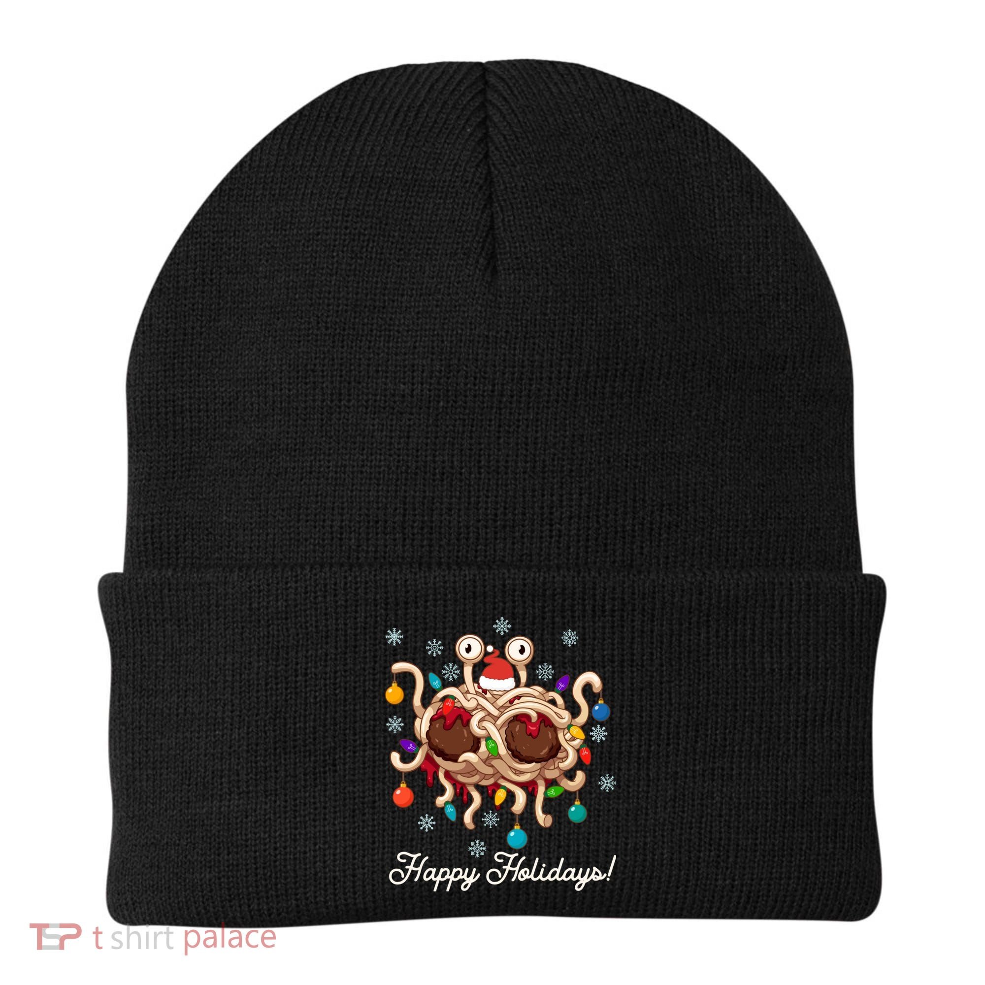 Flying Spaghetti Monster Fsm Christmas Happy Holidays Beanie