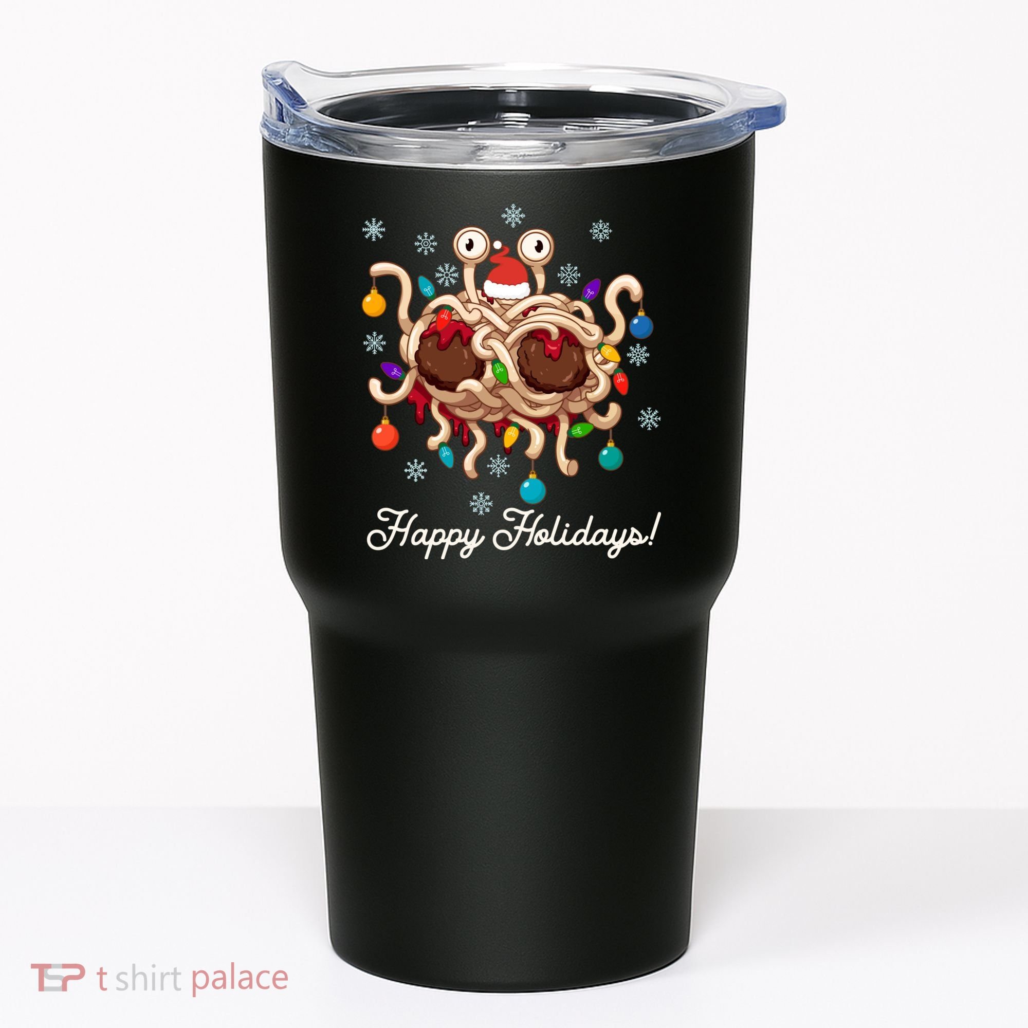 Flying Spaghetti Monster Fsm Christmas Happy Holidays Tumbler