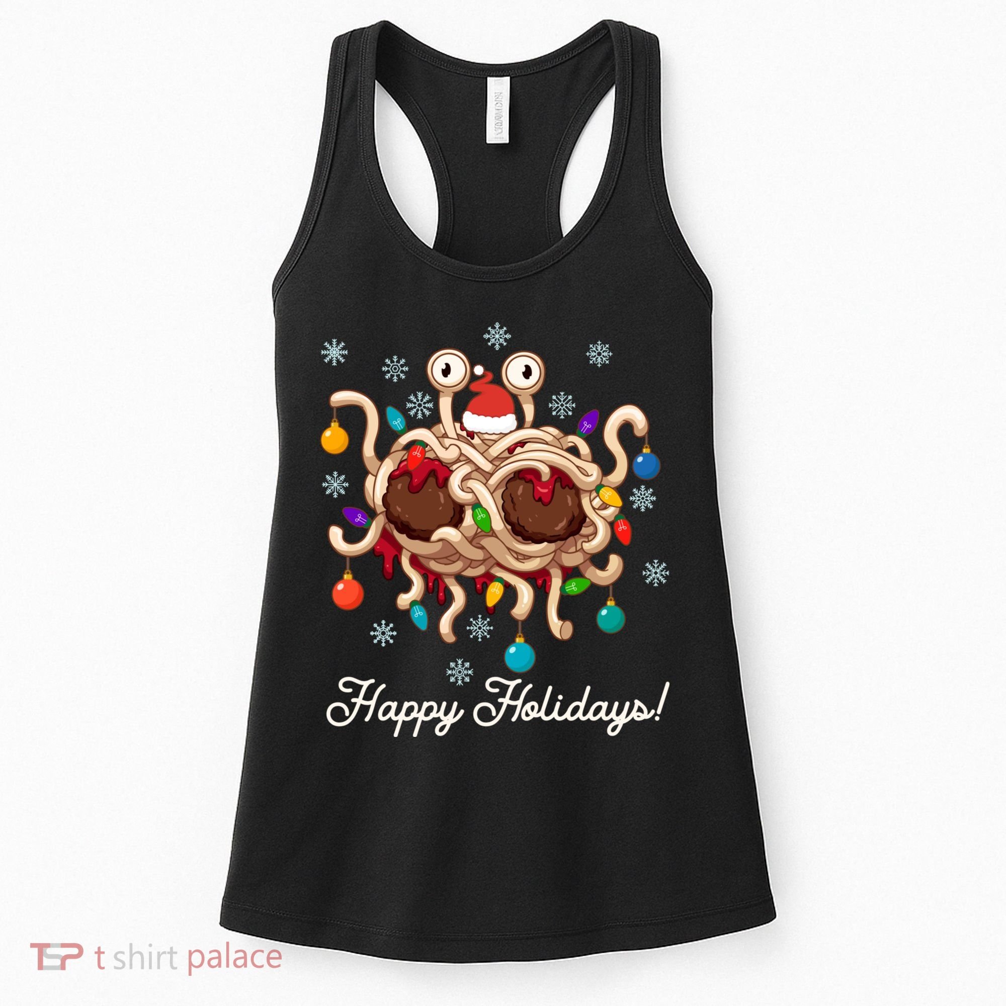 Flying Spaghetti Monster Fsm Christmas Happy Holidays Women's Tank Top