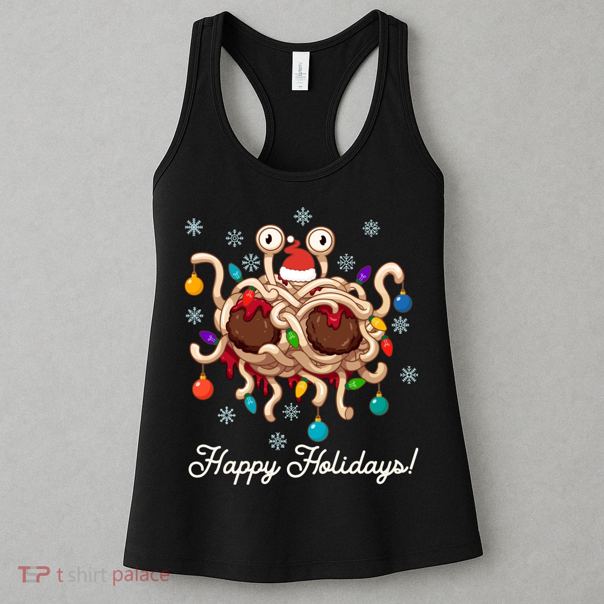 Flying Spaghetti Monster Fsm Christmas Happy Holidays Women's Tank Top