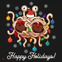 Flying Spaghetti Monster Fsm Christmas Happy Holidays Baby Bodysuit thumb 2