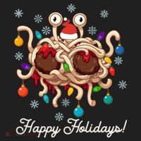 Flying Spaghetti Monster Fsm Christmas Happy Holidays Hat thumb 2