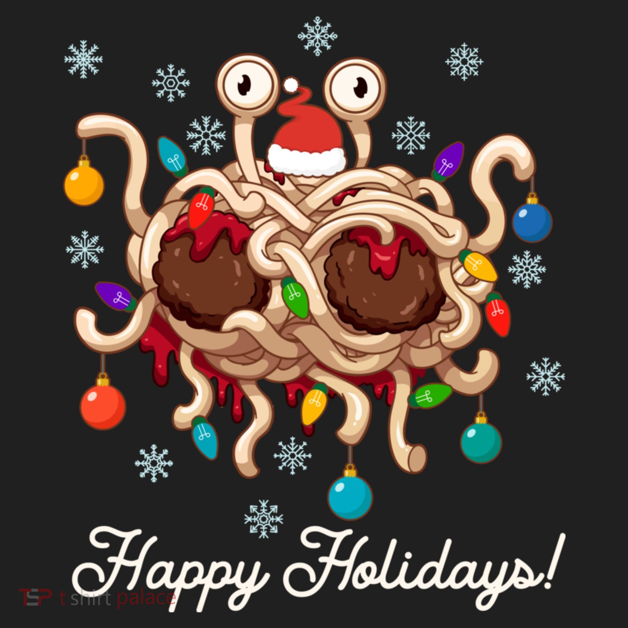 Flying Spaghetti Monster Fsm Christmas Happy Holidays Hat