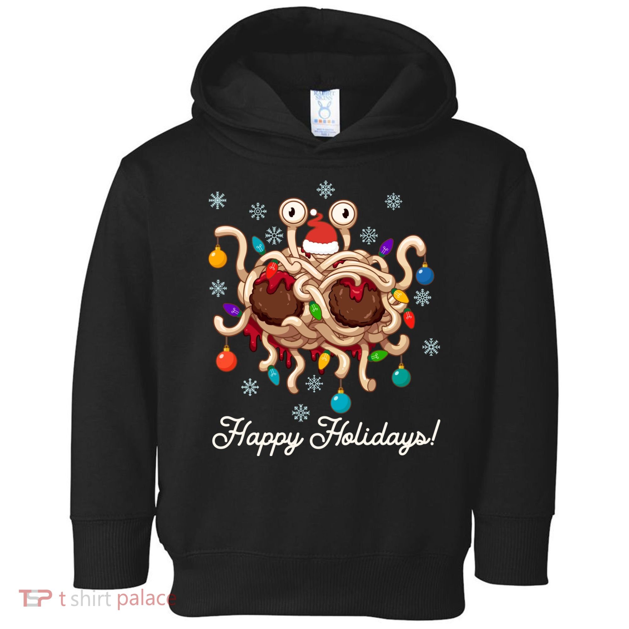 Flying Spaghetti Monster Fsm Christmas Happy Holidays Toddler Hoodie