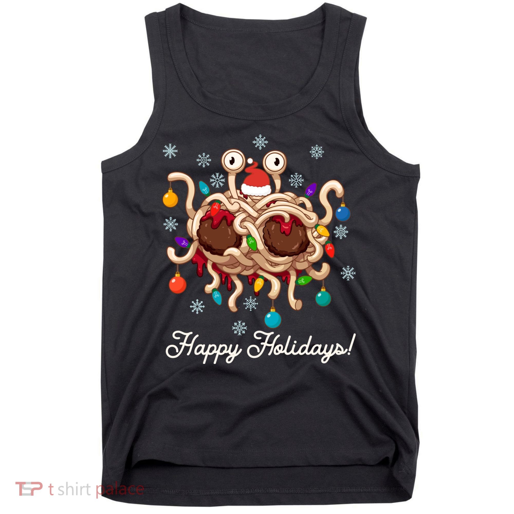 Flying Spaghetti Monster Fsm Christmas Happy Holidays Tank Top
