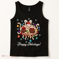 Flying Spaghetti Monster Fsm Christmas Happy Holidays Tank Top thumb 2