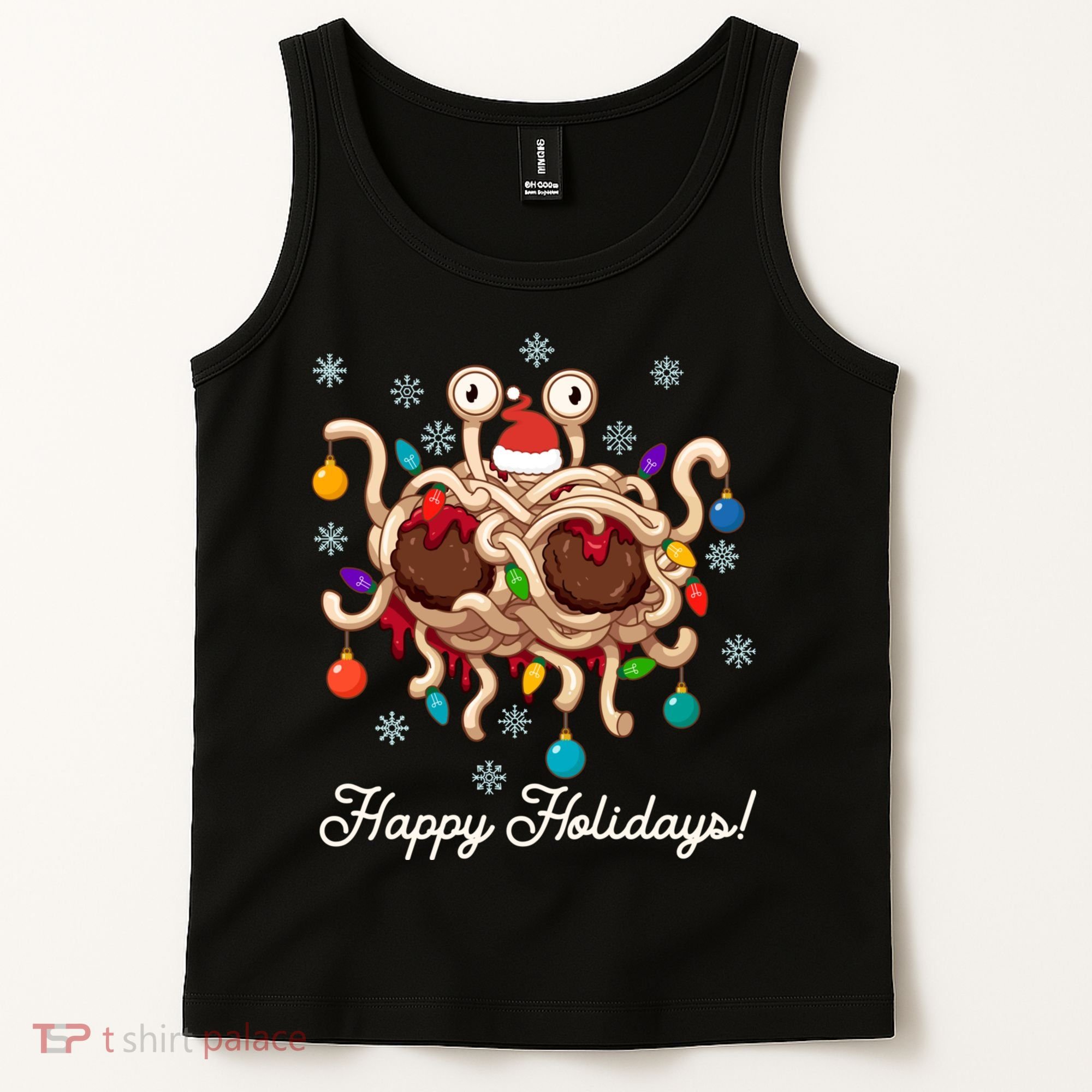 Flying Spaghetti Monster Fsm Christmas Happy Holidays Tank Top