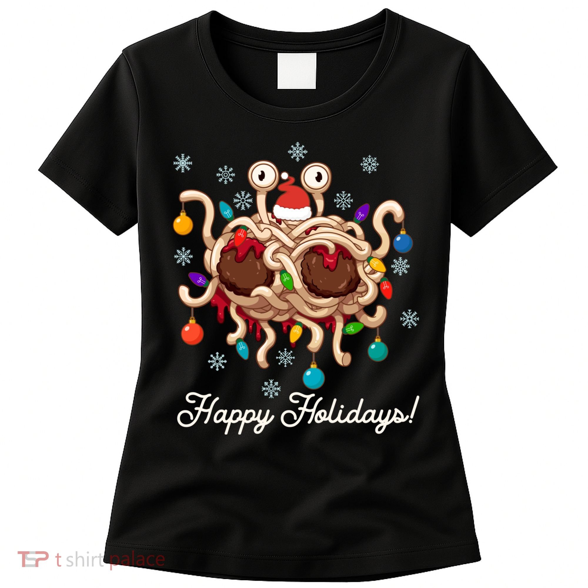 Flying Spaghetti Monster Fsm Christmas Happy Holidays Women's T-Shirt