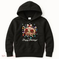 Flying Spaghetti Monster Fsm Christmas Happy Holidays Kids Hoodie thumb 0