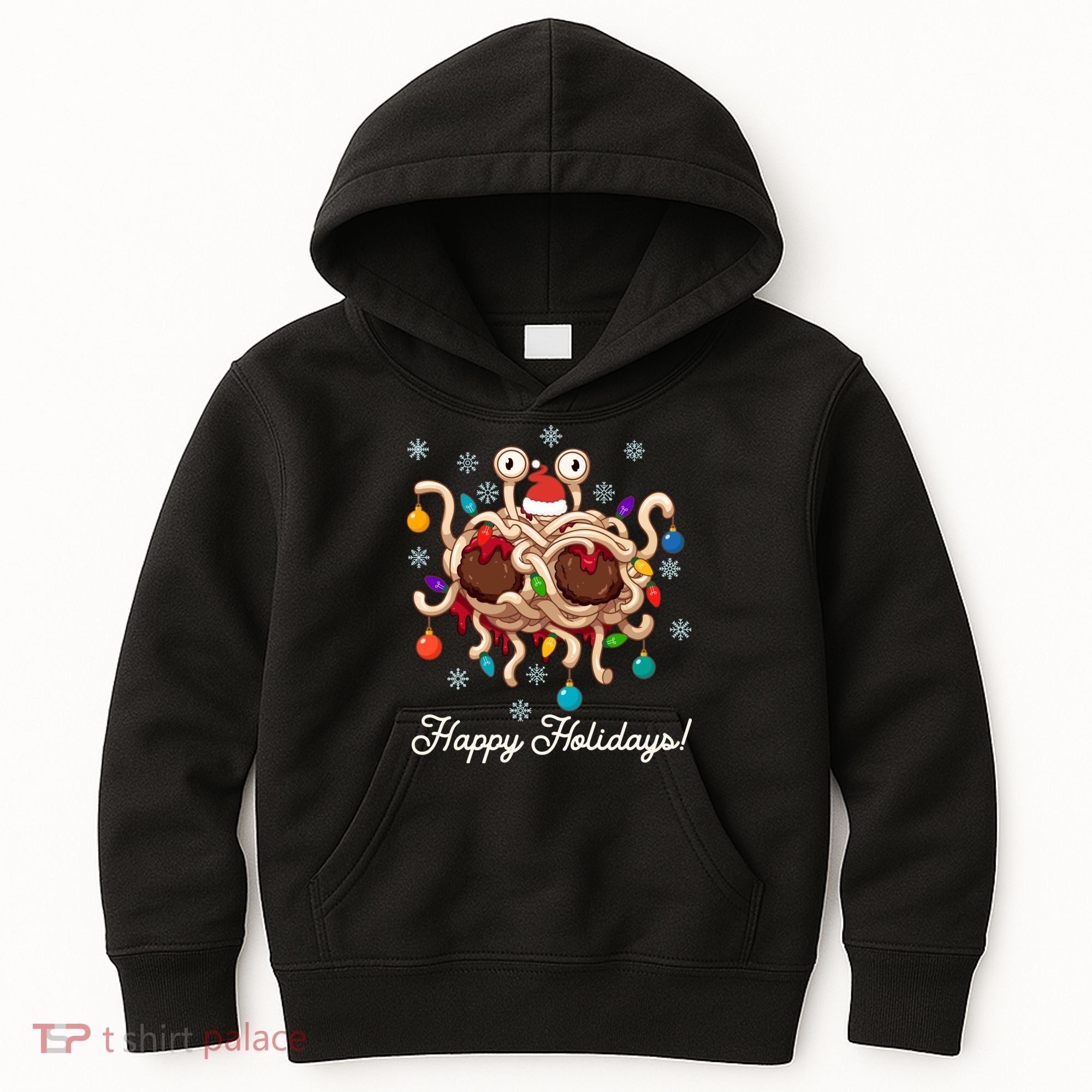 Flying Spaghetti Monster Fsm Christmas Happy Holidays Kids Hoodie