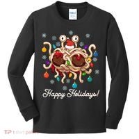 Flying Spaghetti Monster Fsm Christmas Happy Holidays Kids Long Sleeve Shirt thumb 0