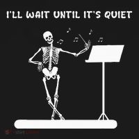 Funny Skeleton Music Teacher ILl Wait Until ItS Quiet Backpack thumb 2