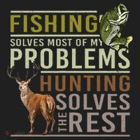 Fishing Solves Most Of My Problems Hunting Women's Sweatshirt thumb 2