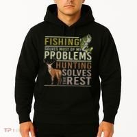 Fishing Solves Most Of My Problems Hunting Hoodie thumb 2
