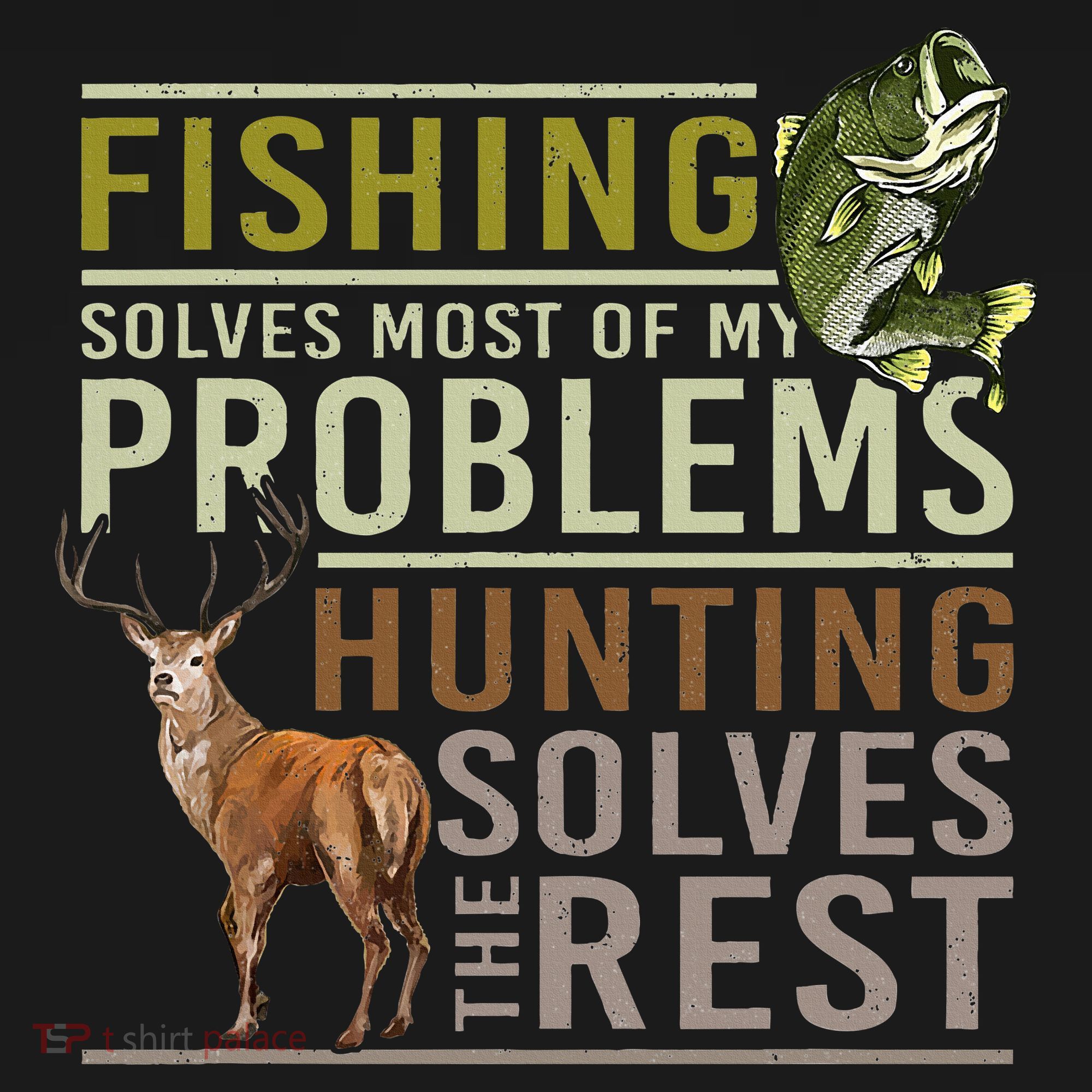 Fishing Solves Most Of My Problems Hunting Apron