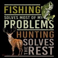 Fishing Solves Most Of My Problems Hunting Ornament thumb 1