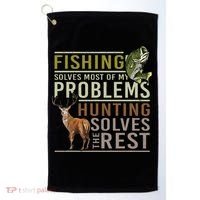 Fishing Solves Most Of My Problems Hunting Golf Towel thumb 0