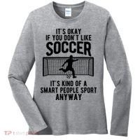 Funny Soccer Meme Smart People Sport  Women's Long Sleeve Shirt thumb 0