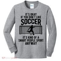 Funny Soccer Meme Smart People Sport  Kids Long Sleeve Shirt thumb 0