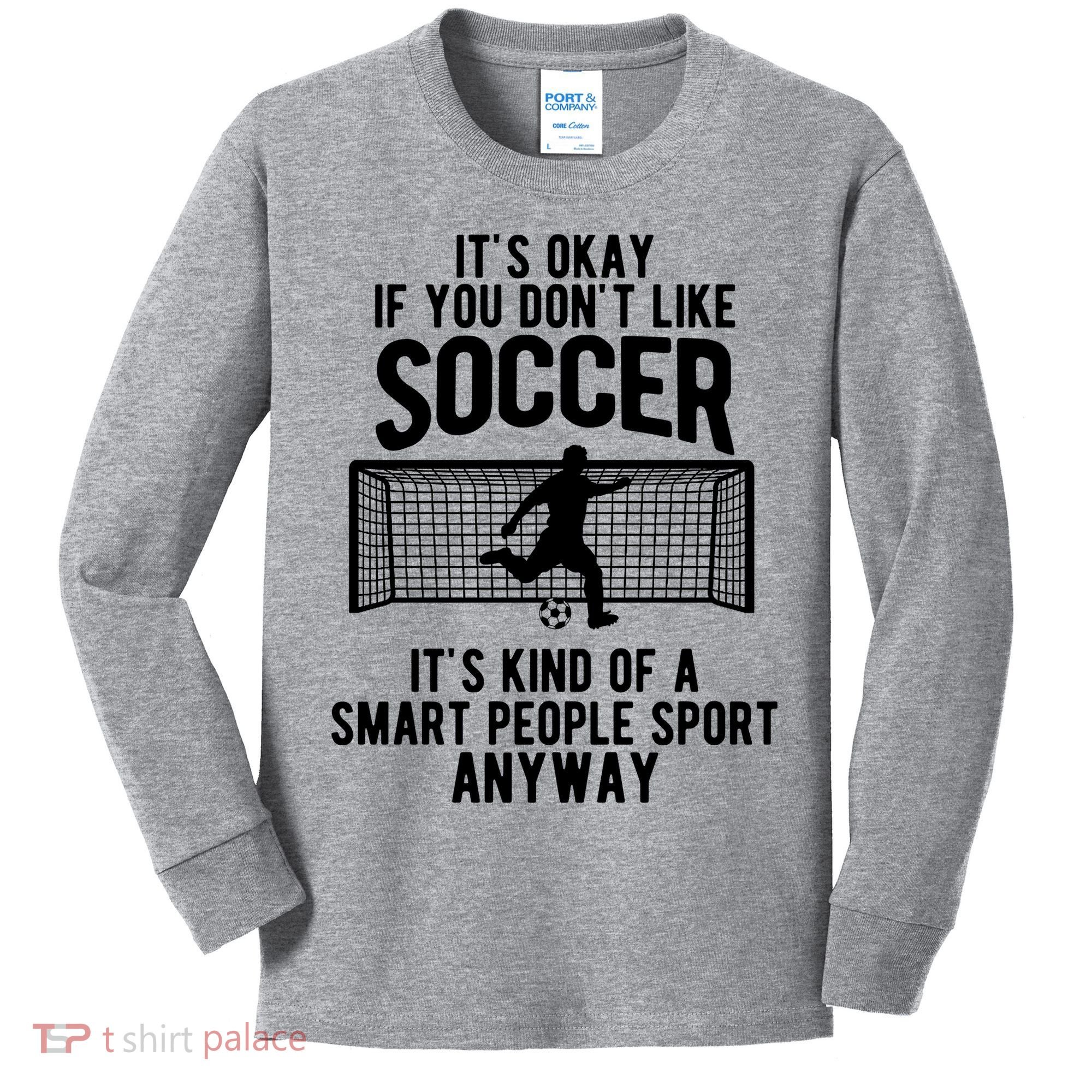Funny Soccer Meme Smart People Sport  Kids Long Sleeve Shirt
