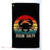 Feelin Salty Maryland Crab Sunset Graphic Golf Towel thumb 0