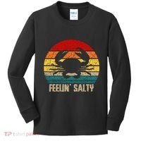 Feelin Salty Maryland Crab Sunset Graphic Kids Long Sleeve Shirt thumb 0