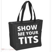 Funny Show Me Your Tits Party Shirt Tote Bag thumb 2
