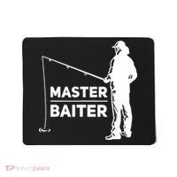 Funny Saying Master Baiter Fishing Fishermen Mousepad thumb 0