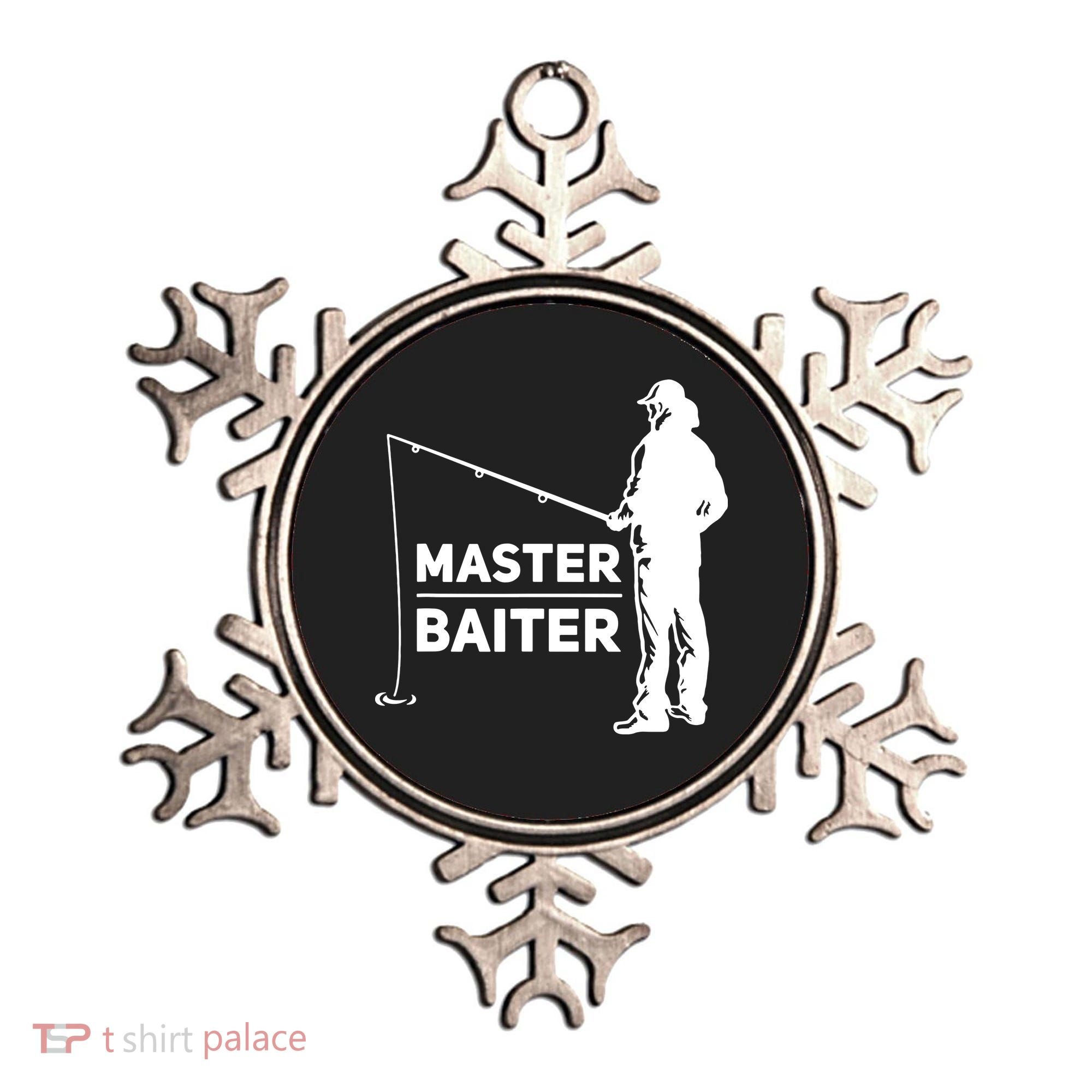 Funny Saying Master Baiter Fishing Fishermen Ornament