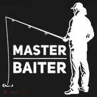 Funny Saying Master Baiter Fishing Fishermen Baby Bodysuit thumb 2