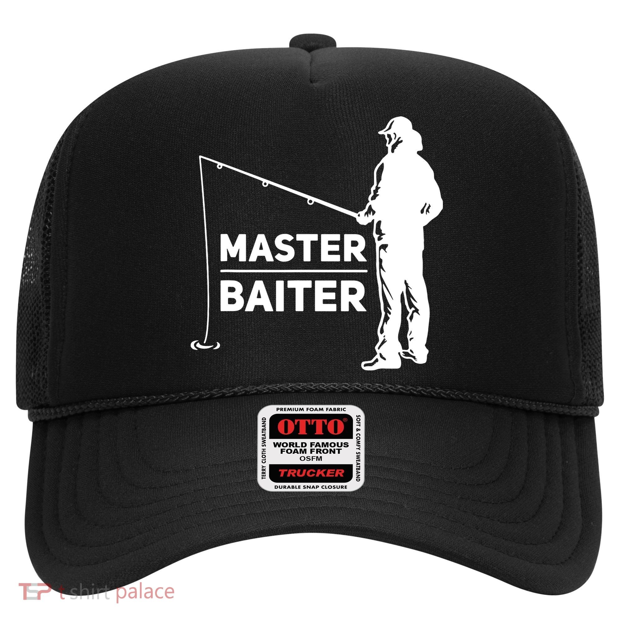 Funny Saying Master Baiter Fishing Fishermen Hat